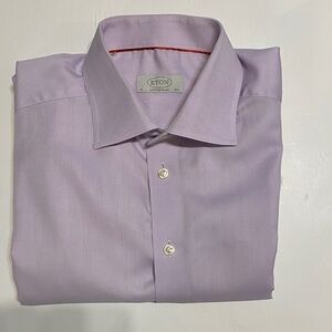 NWOT Eton Men's Lavender Dress Shirt size L 16 1/2